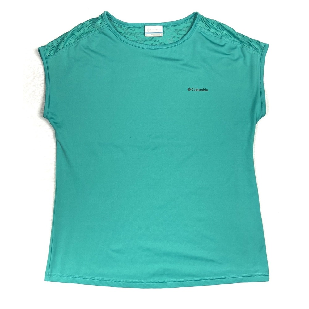 Columbia Women's S Teal Mesh Back Sleeveless Active Tank Top Omni-Wick Summer